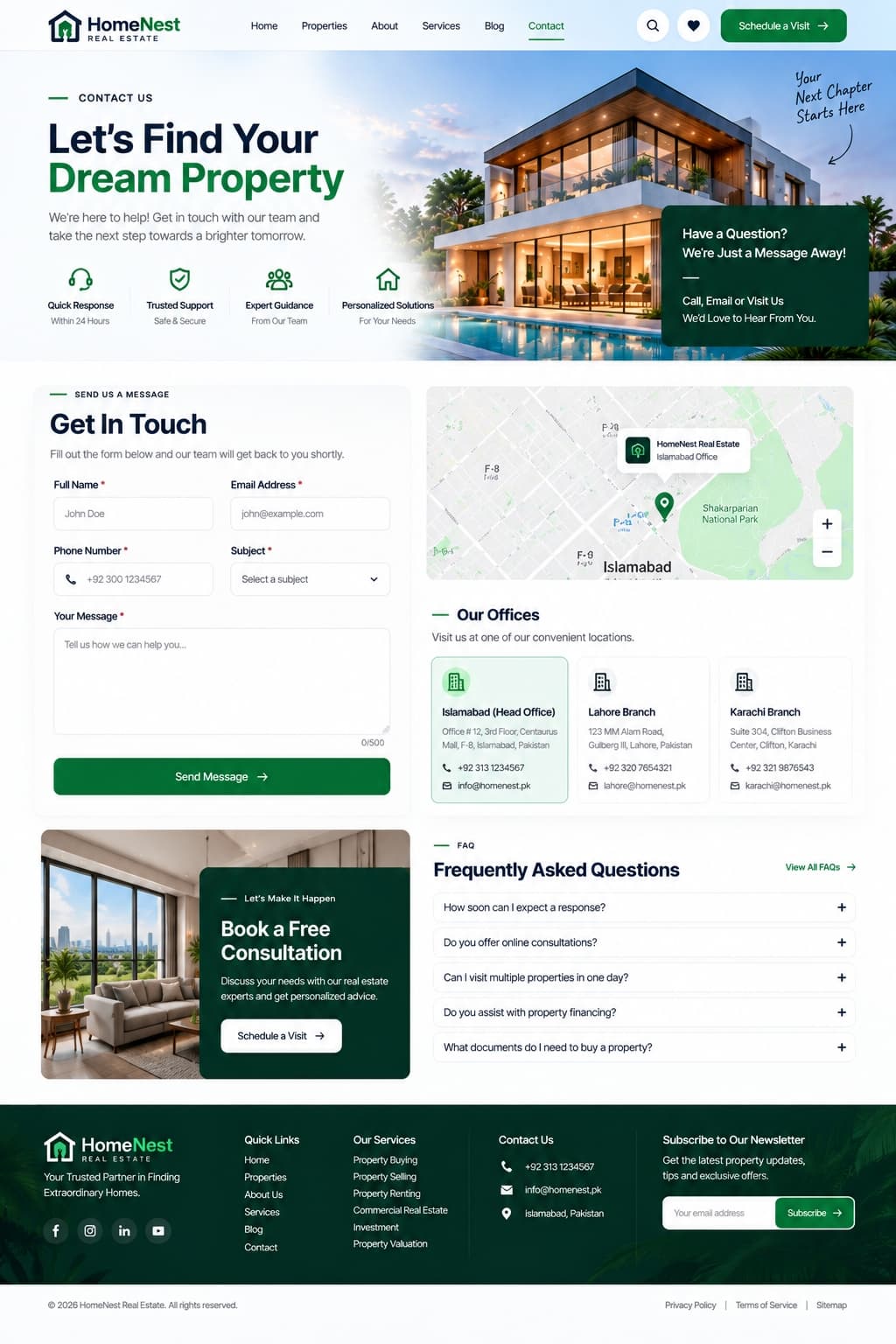HomeNest Real Estate Website gallery image 6