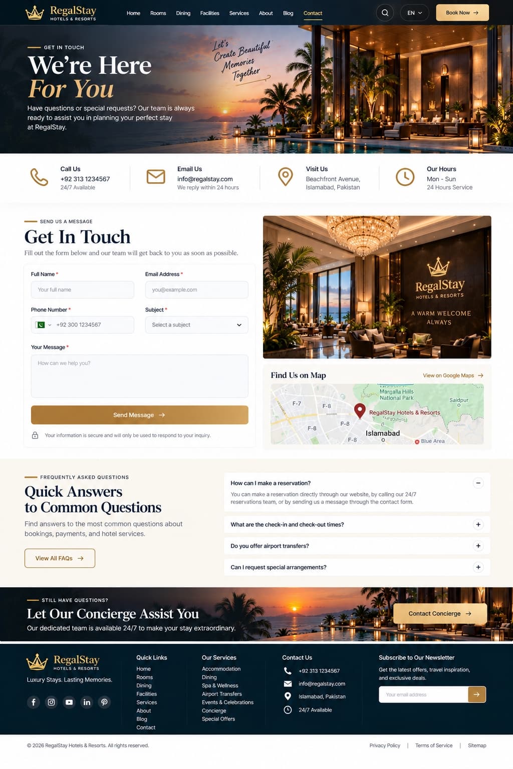 RegalStay Luxury Hotel Website gallery image 6