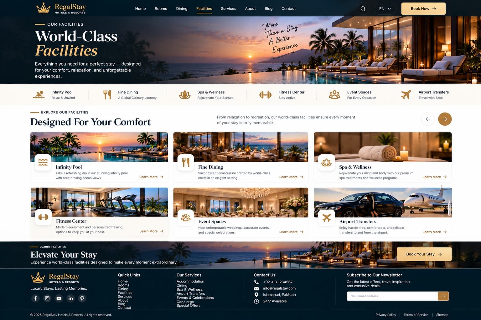 RegalStay Luxury Hotel Website gallery image 9