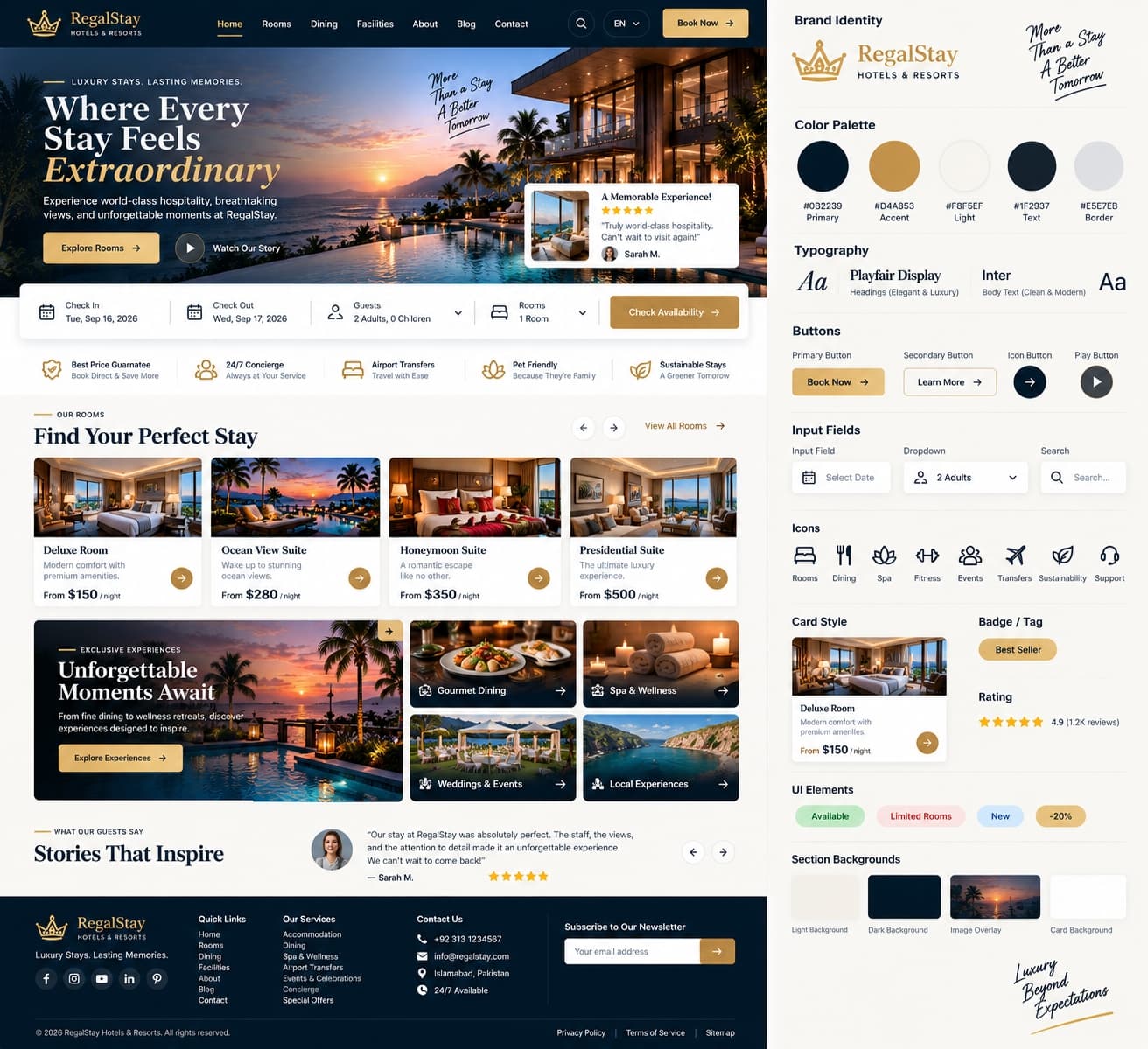 RegalStay Luxury Hotel Website gallery image 11